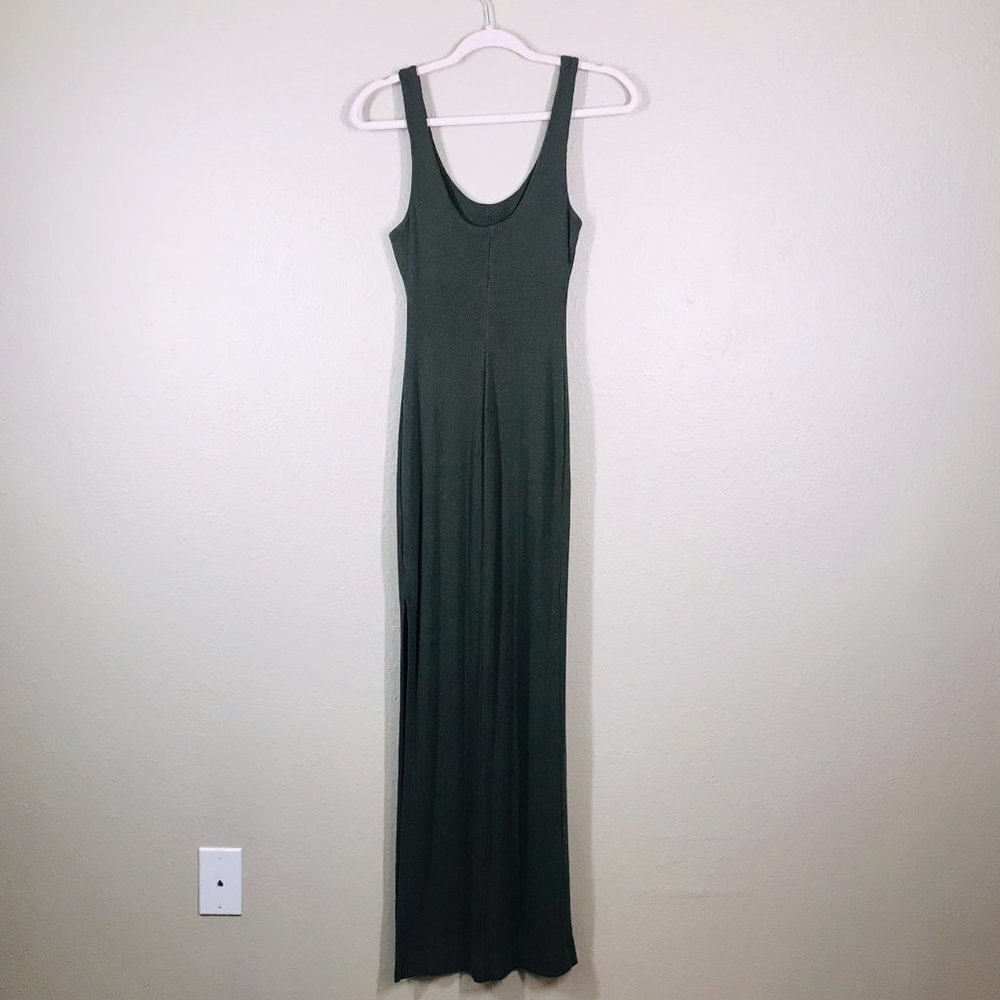 L'AGENCE Akiya Tank Maxi Dress in Olive Night - Picture 7 of 12